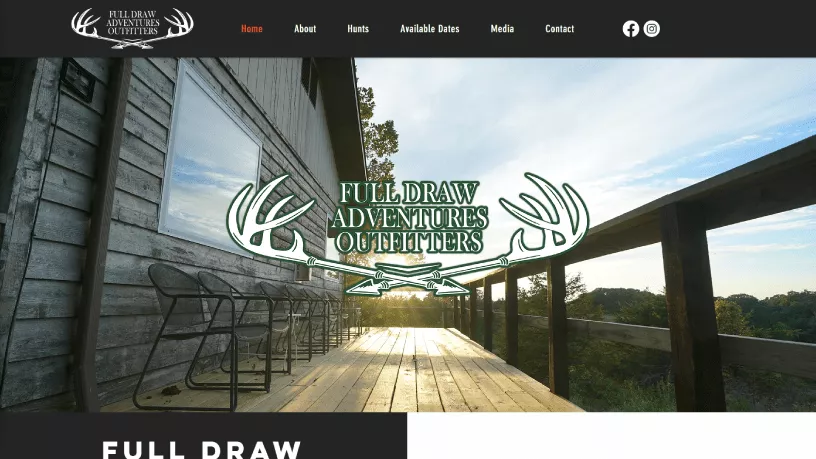 Thundarius Creative Website Project: Full Draw Adventures Outfitters