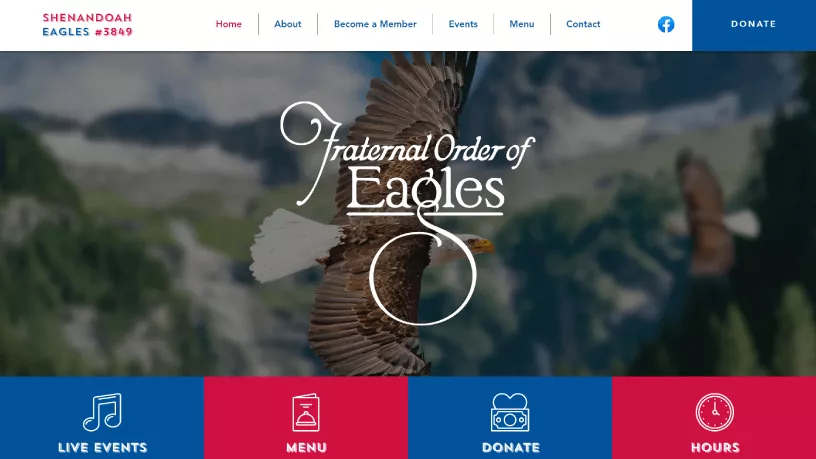 Thundarius Creative Website Project: Fraternal Order of Eagles # 3849