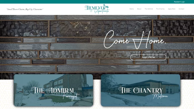 Thundarius Creative Website Project: Tiemeyer Apartments