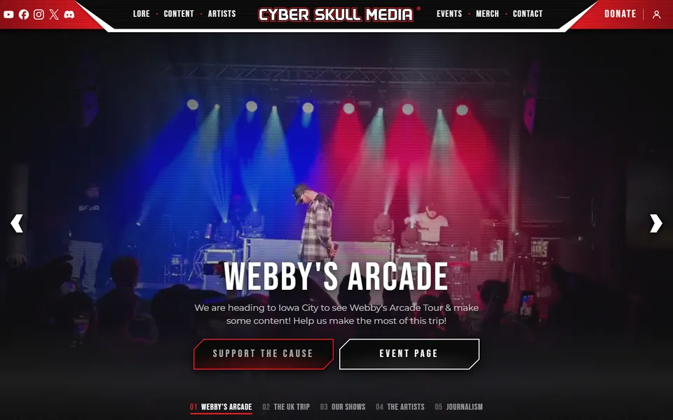 The Cyber Skull Media home page